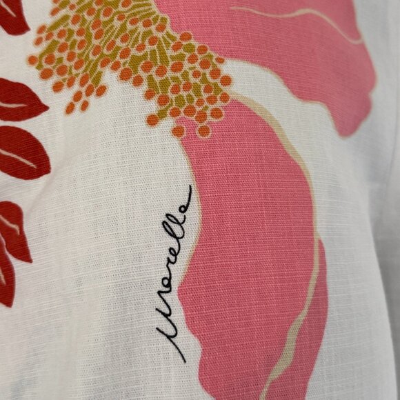 Marella tropical floral print cotton pants Sz 2 pockets - Picture 4 of 14